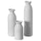 Uniquewise Contemporary White Cylinder Shaped Ceramic Table Flower Vase Holder, PK 3 QI004364.3 - alternate 3